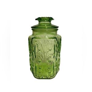 Mid Mod Le Smith Green Canister- 11”